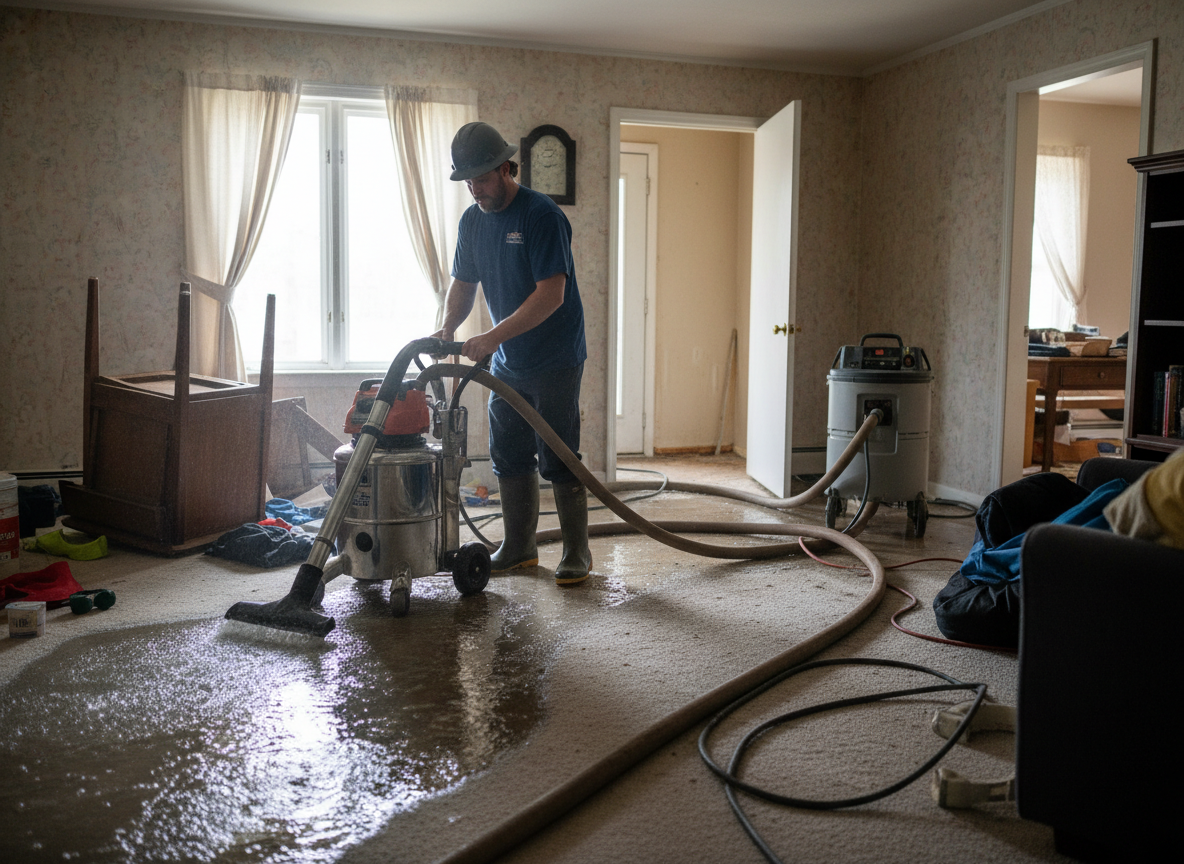 Flood restoration services in Riverton