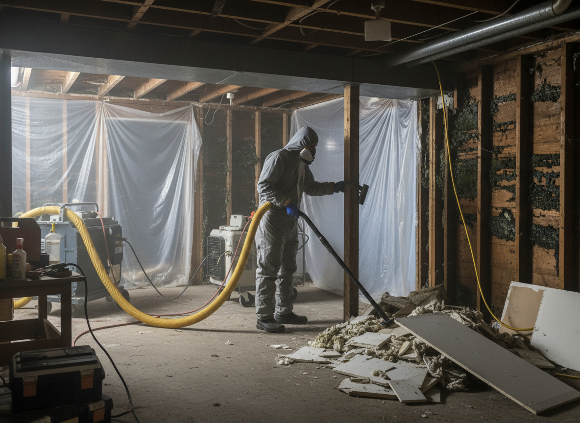 Mold remediation after water damage in Riverton