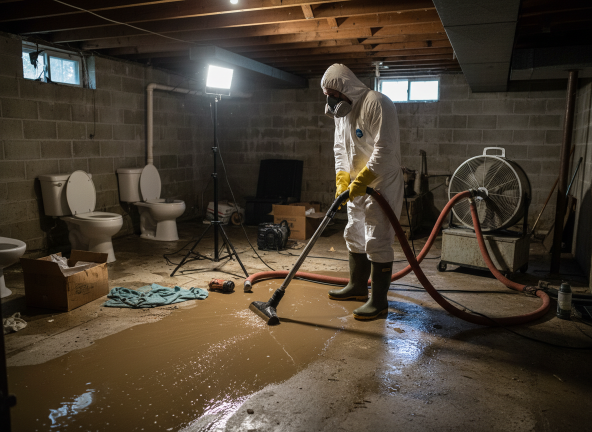 sewage cleanup in Riverton